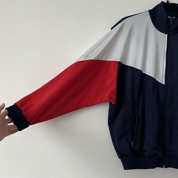 Vintage 90s Adidas Unisex Red White Blue Jacket Size M Masters of Sport Trefoil - Picture 11 of 13